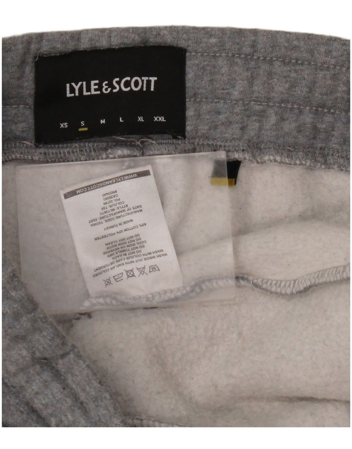 Męskie spodnie dresowe LYLE & SCOTT Małe, szare, bawełniane spodnie dresowe