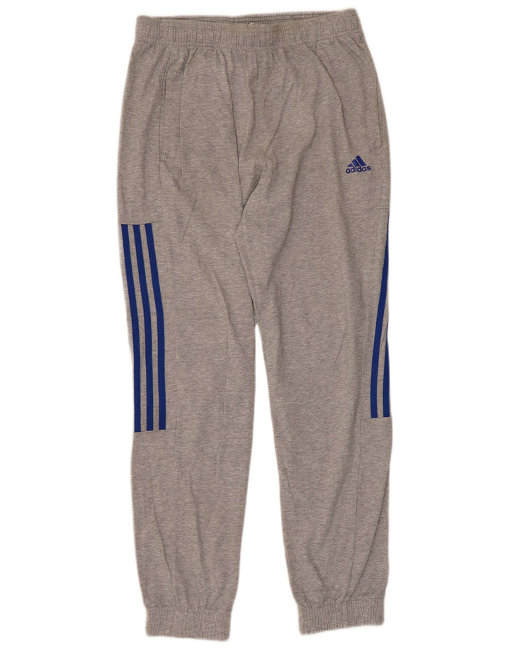 Męskie spodnie dresowe Adidas, średnioszare, bawełniane