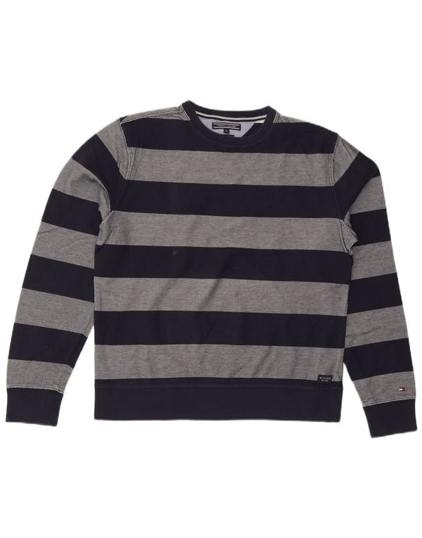 Damski sweter z okrągłym dekoltem TOMMY HILFIGER UK 18 XL granatowy