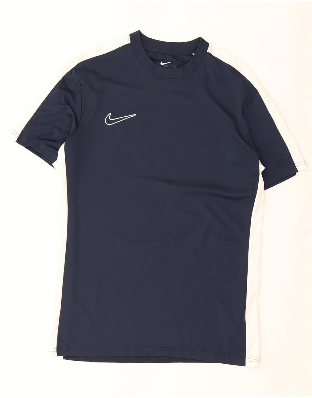 Męski T-shirt Nike Dri Fit Slim Top, średni granatowy poliester z blokami kolorów