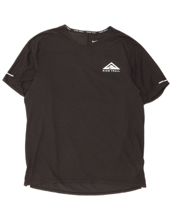 Męski T-shirt Nike Dri Fit, duży, czarny, poliestrowy