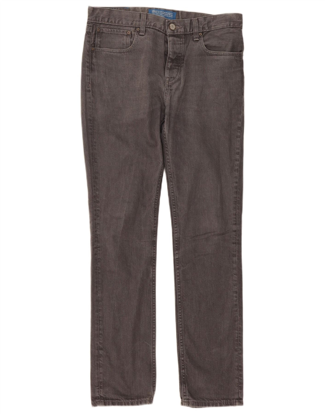 Adidas Mens Slim Jeans W34 L34 Grey Cotton