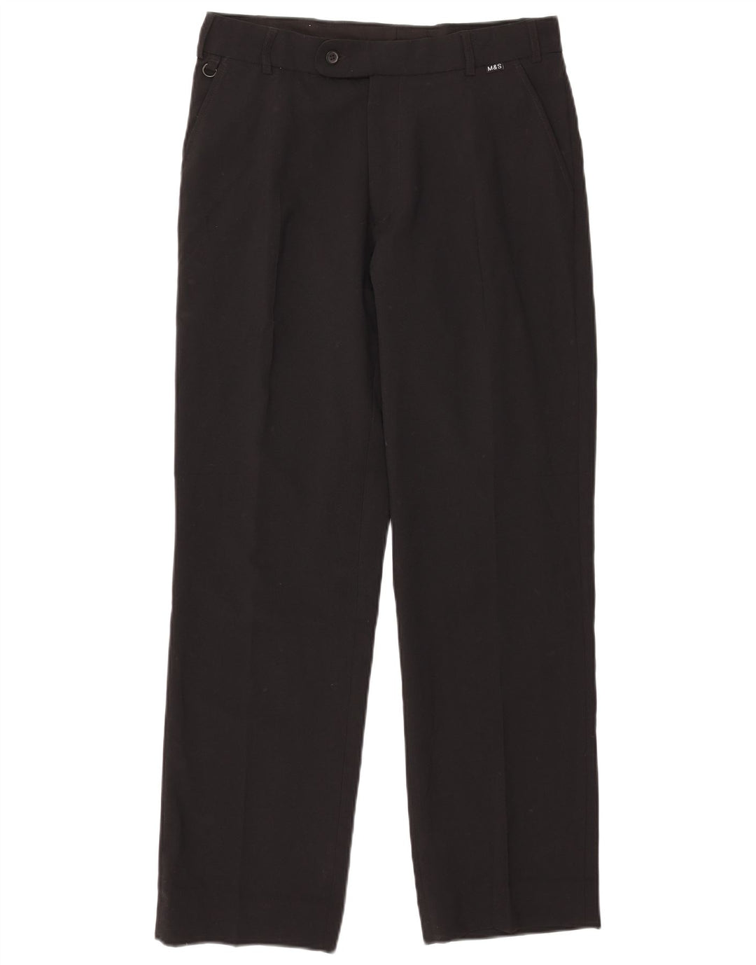 Damskie proste spodnie garniturowe Marks & Spencer W32 L31 Czarny poliester