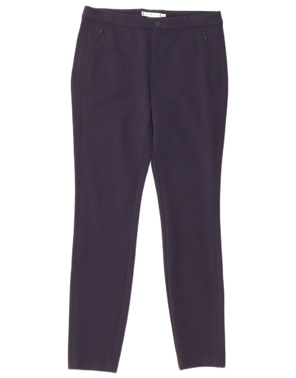 Tommy Hilfiger Womens Slim Casual Trousers US 8 Medium W30 L29 Navy Blue