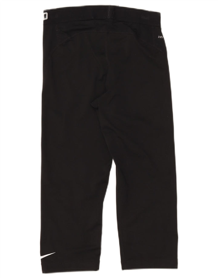 Damskie legginsy Nike Capri Graphic, średni czarny poliester