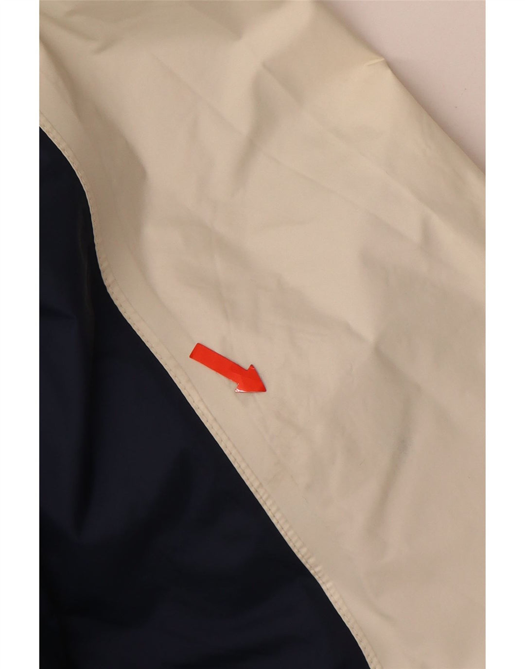 K-WAY Męska kurtka przeciwdeszczowa z kapturem 2000 UK 44 2XL Biały poliamid z blokami kolorów