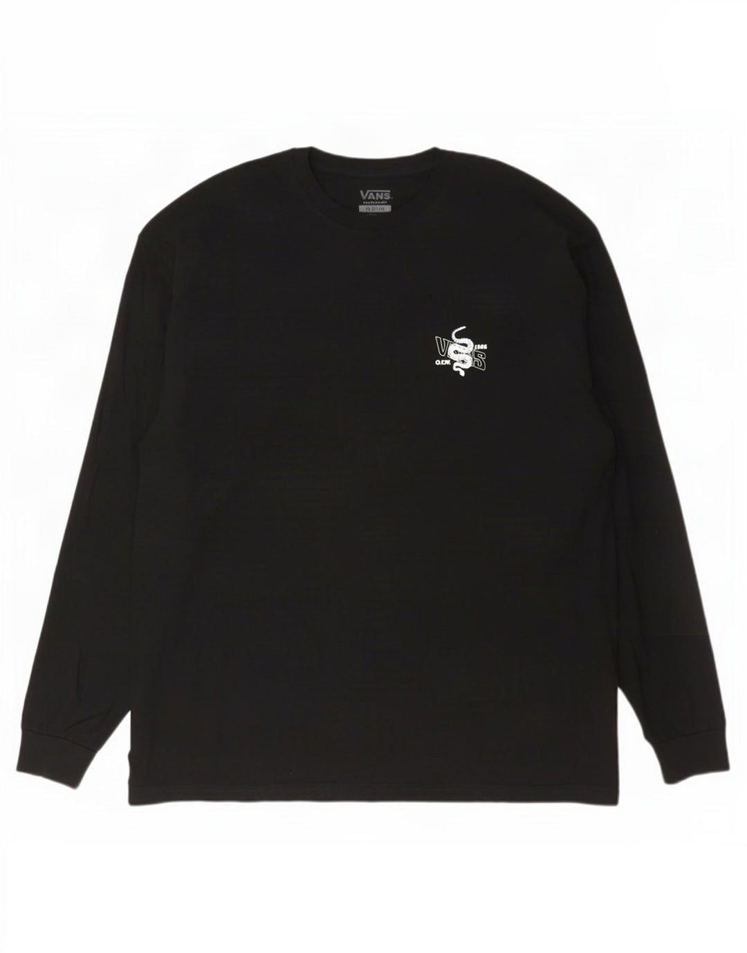 Męski top Vans z grafiką o klasycznym kroju, z długim rękawem, 2XL, czarny, bawełniany