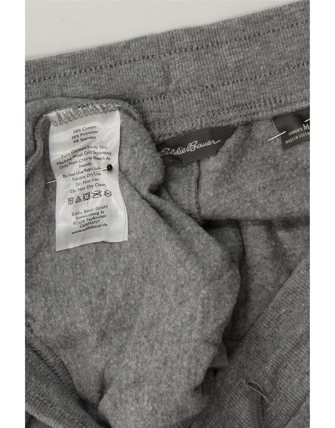 EDDIE BAUER Womens Tracksuit Trousers Joggers UK 12 Medium  Grey Cotton Vintage Eddie Bauer and Second-Hand Eddie Bauer from Messina Hembry 