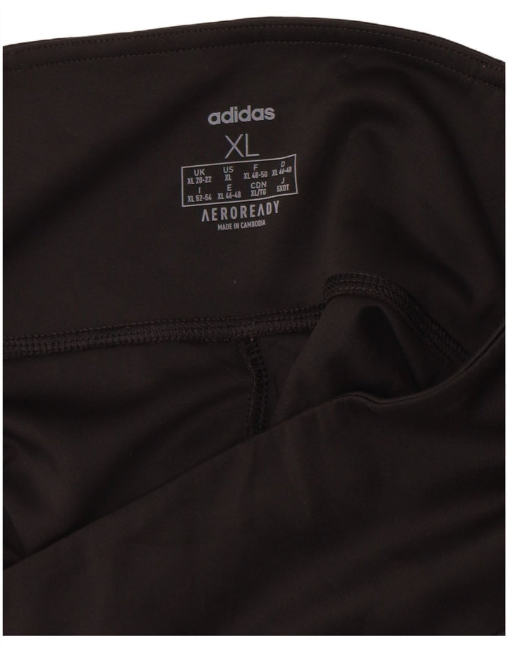 Damskie legginsy Adidas Aeroready UK 20/22 XL, czarny poliester