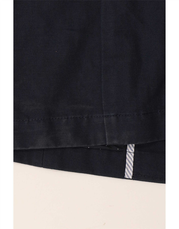 Crew Clothing Damska marynarka zapinana na 2 guziki UK 10, mała, granatowa, lniana