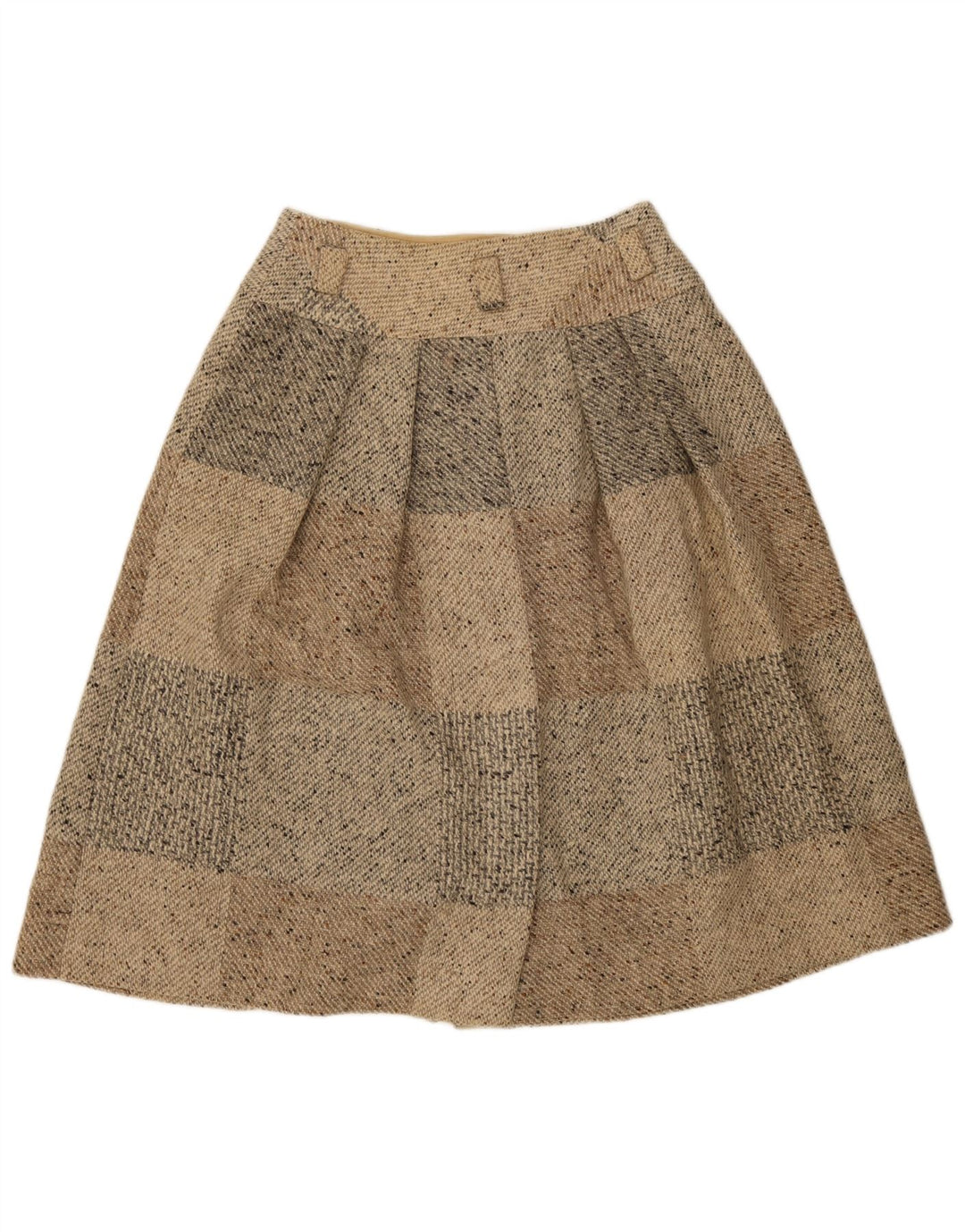 Damska spódnica midi Seventy IT 46 Large W30 Beżowa patchworkowa wełna dziewicza