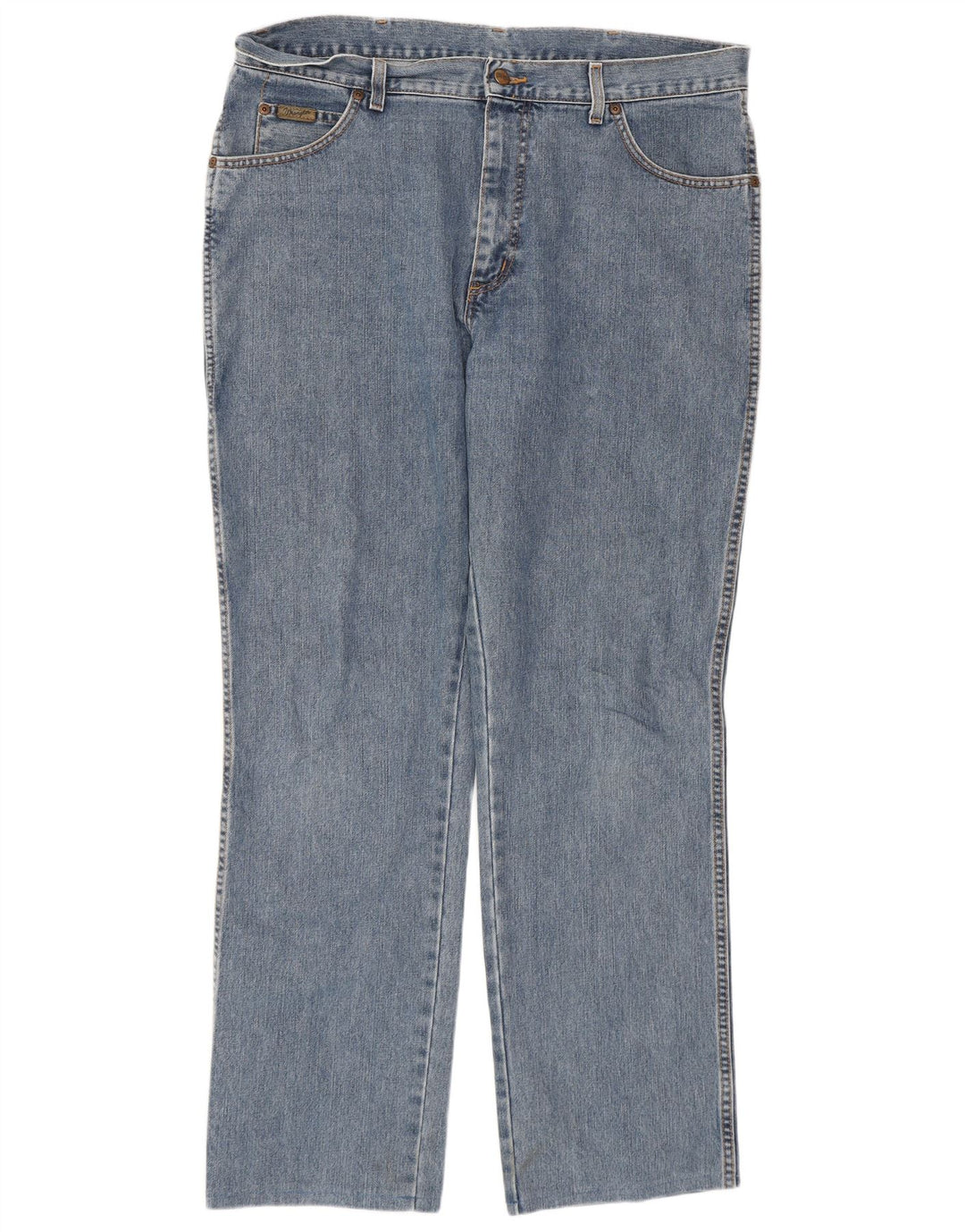 Męskie proste dżinsy Wrangler W36 L32 Niebieskie, bawełniane, klasyczne