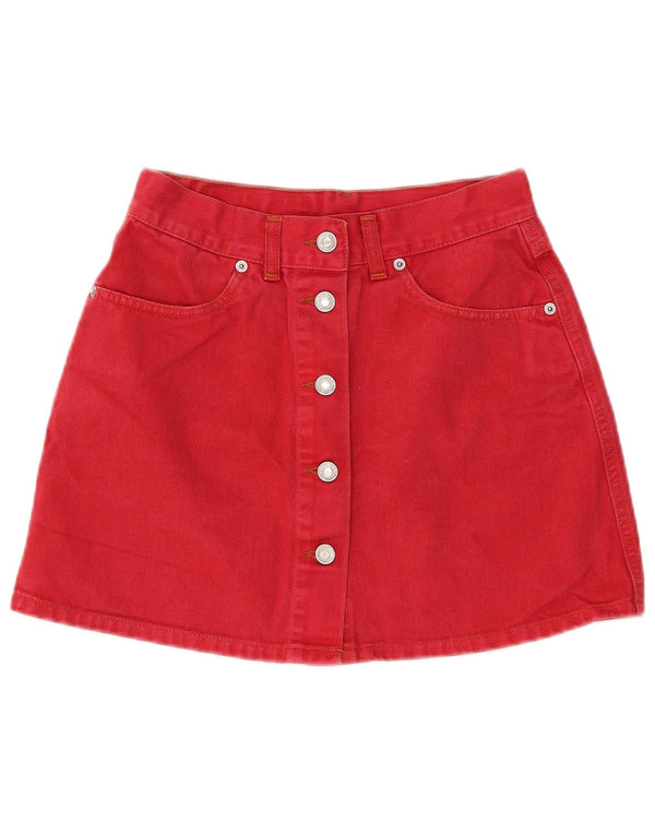 Spódnica damska Benetton Mini Denim IT 44 Medium W26 Czerwona bawełna