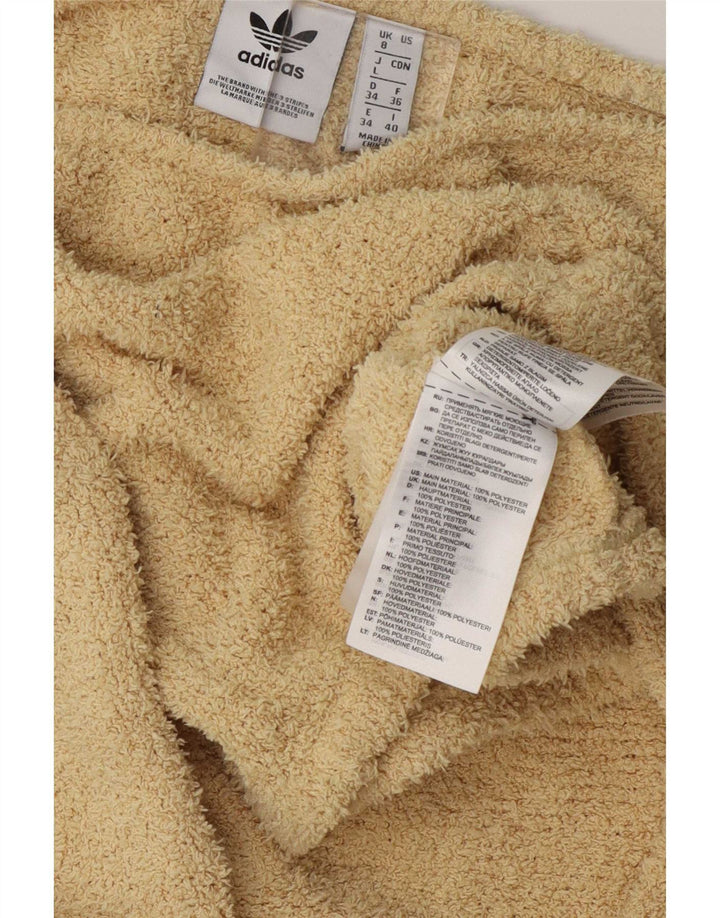 Damski top Adidas z odkrytymi ramionami, UK 8, mały, żółty poliester