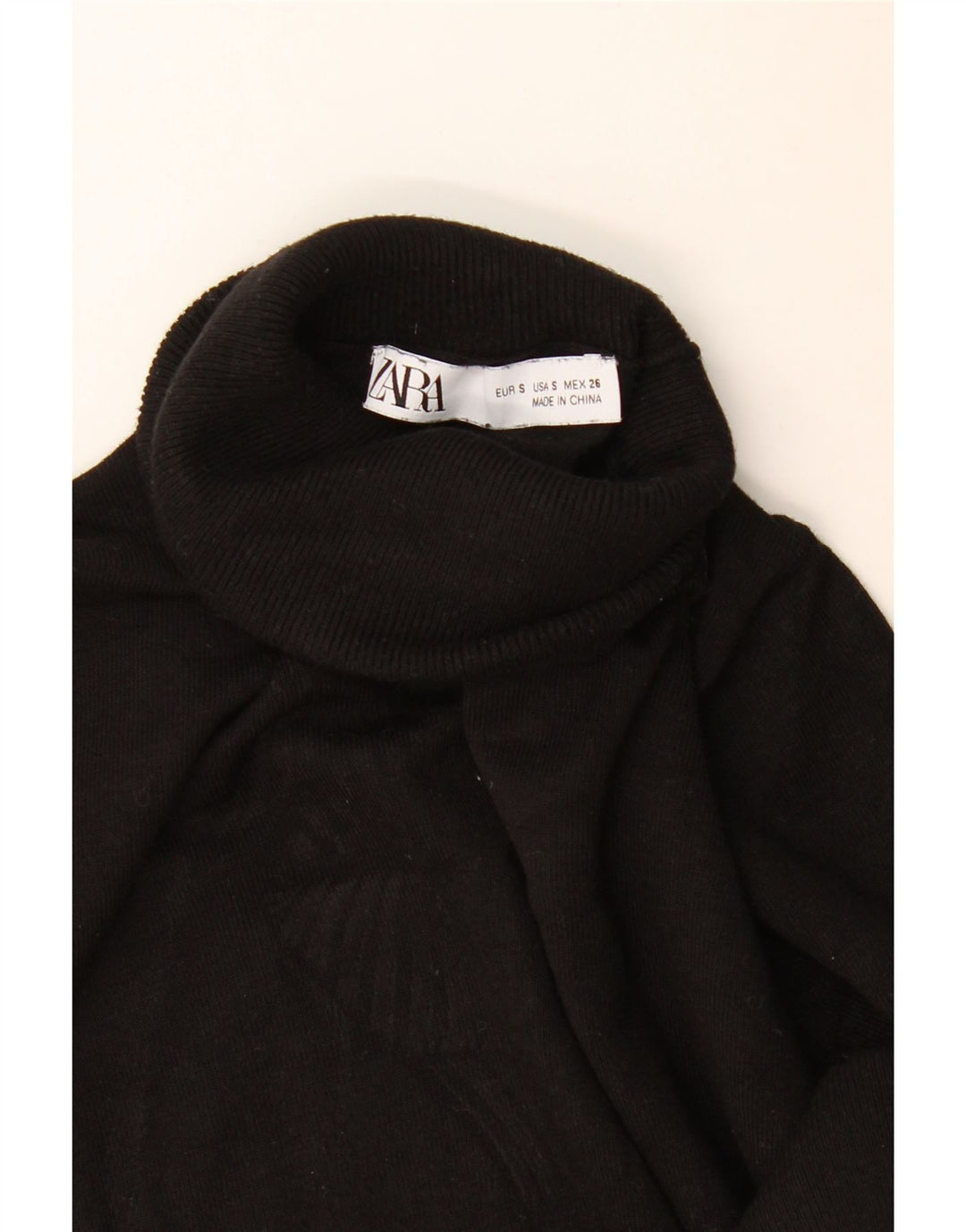 Sweter damski Zara z golfem UK 10, mały, czarny