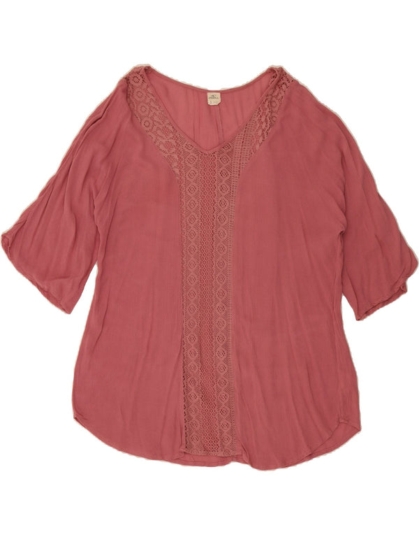 O'NEILL Womens Oversized Blouse Top UK 10 Small Pink Viscose