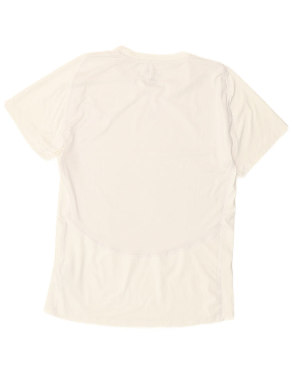 Damska koszulka Adidas Tight Fit Top UK 14, duża, biała, poliester