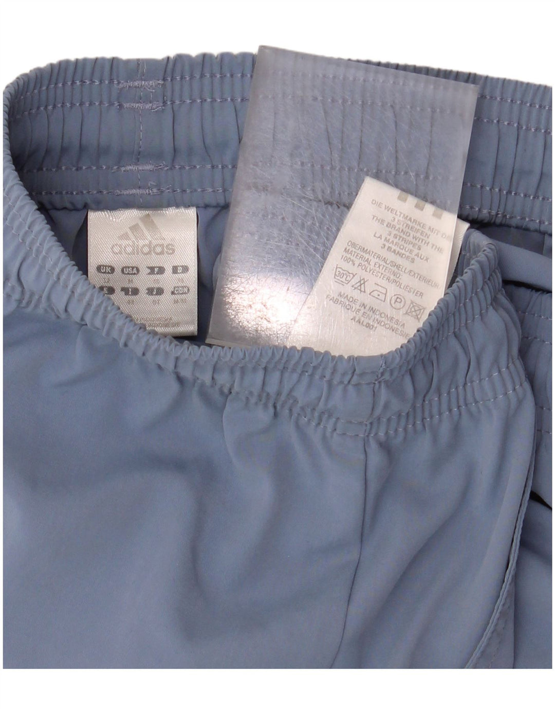 Damskie spodenki sportowe Adidas UK 12 Średni niebieski poliester