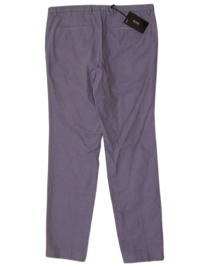 Męskie spodnie typu slim chino Hugo Boss W34 L33 niebieskie