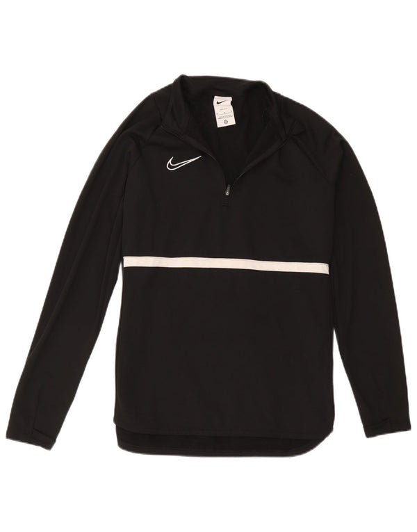 Męski dres Nike Dri Fit z zamkiem błyskawicznym na szyi i średnim czarnym kolorem