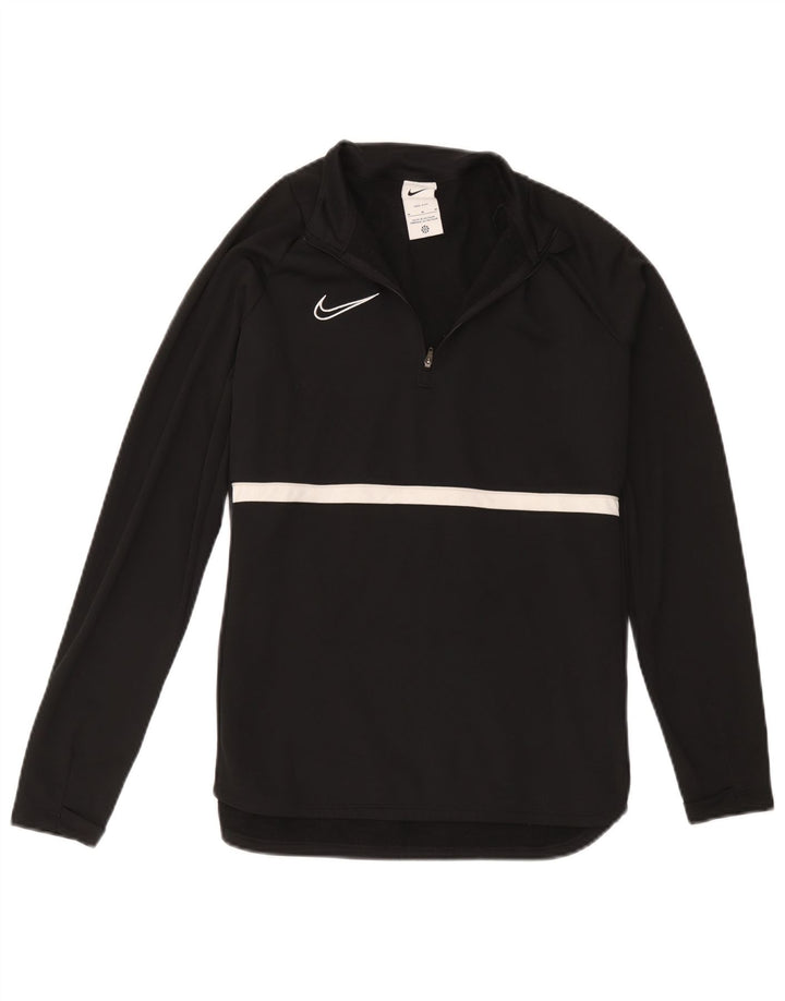 Męski dres Nike Dri Fit z zamkiem błyskawicznym na szyi i średnim czarnym kolorem