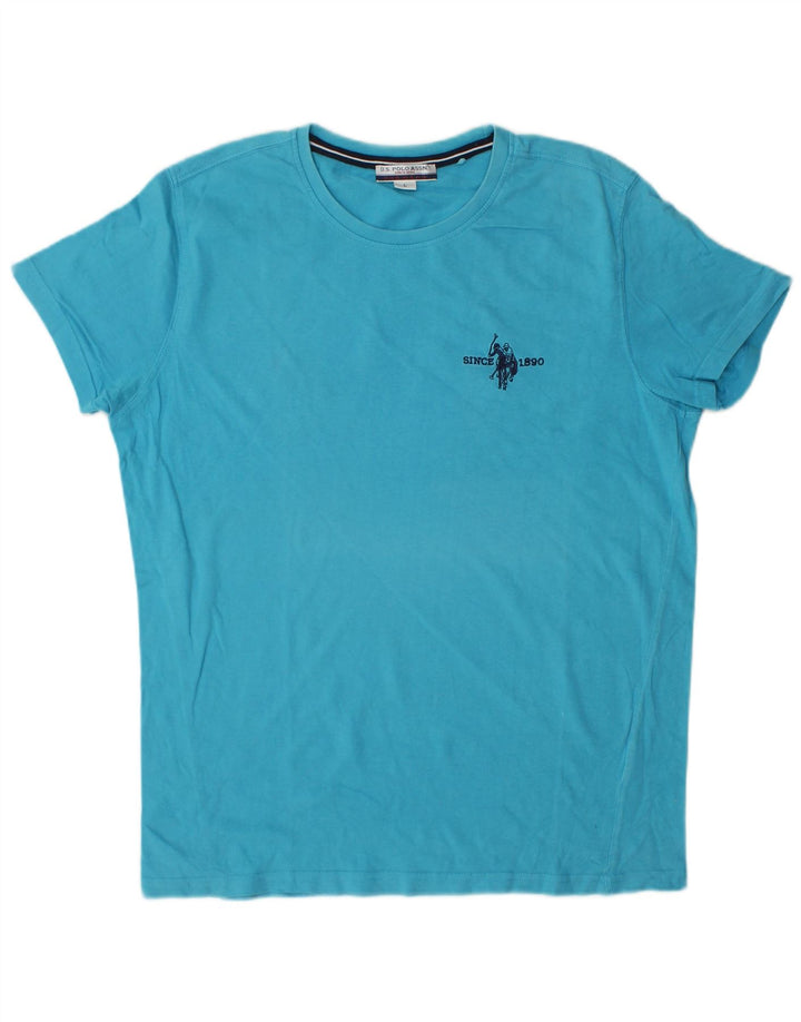 US Polo Assn. Męski T-shirt Top, duży, niebieski