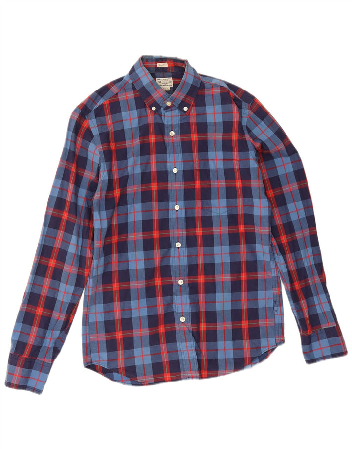 Koszula męska J. Crew Slim Fit, mała, bawełniana, granatowa w kratkę