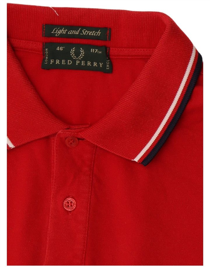 Męska lekka i elastyczna koszulka polo Fred Perry, duża, czerwona