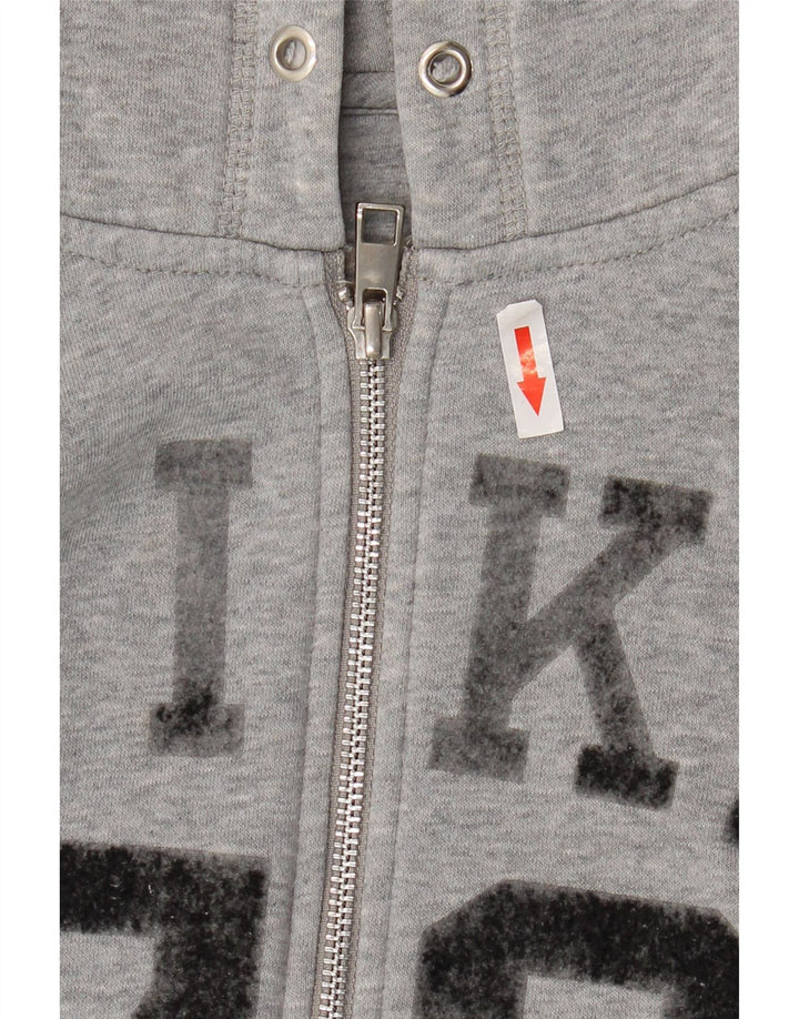Męski sweter z kapturem i zamkiem błyskawicznym Nike, mały, szary, bawełniany