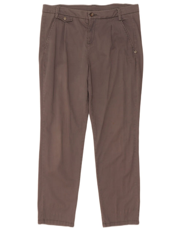 Spodnie damskie Benetton Slim Chino UK 12 Medium W34 L28 Szara bawełna