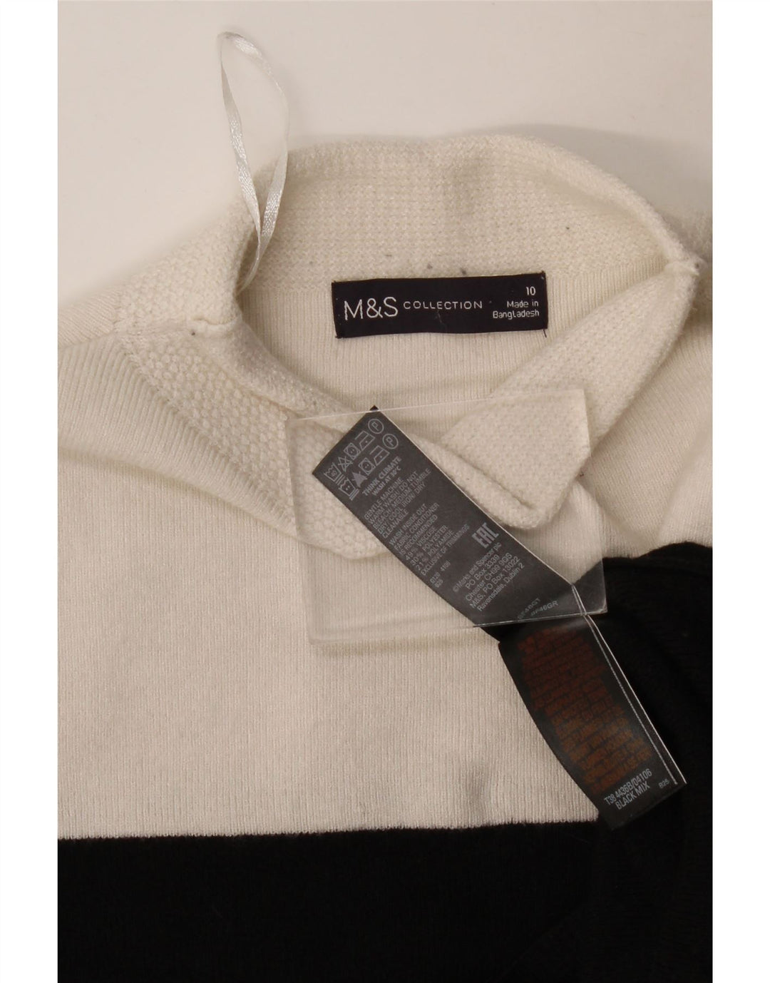 Marks & Spencer Damski sweter z golfem UK 10, mały, czarny