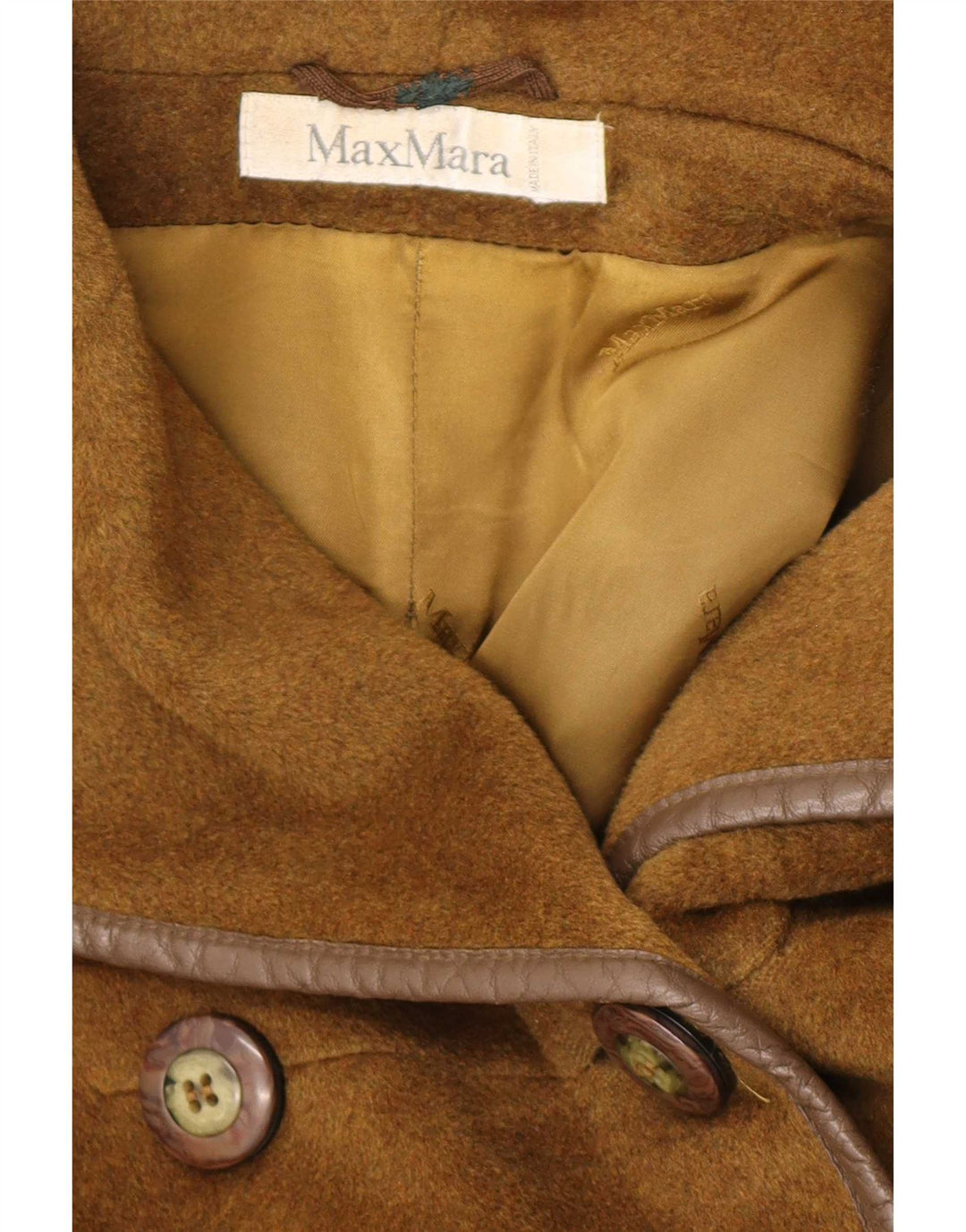 Max Mara Damski płaszcz oversize z podwójnymi piersiami UK 12 Medium Khaki