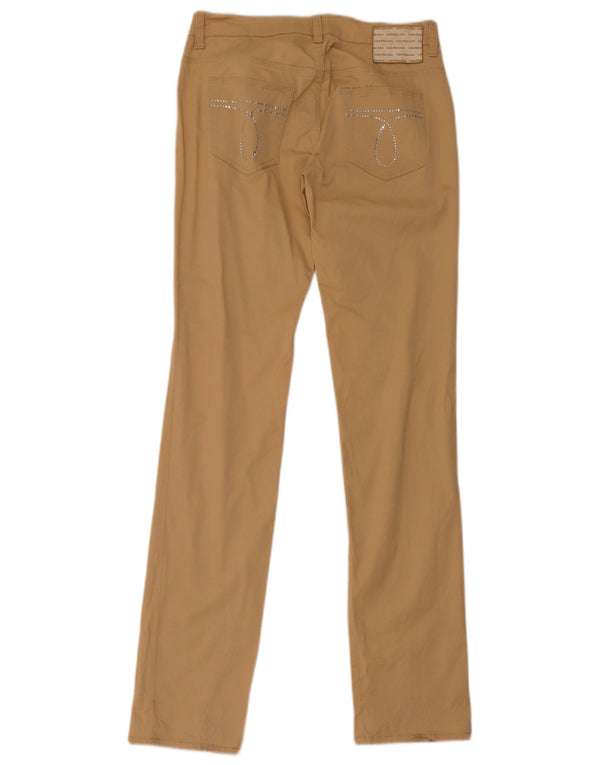 Calvin Klein Womens Slim Casual Trousers W27 L34 Beige Cotton