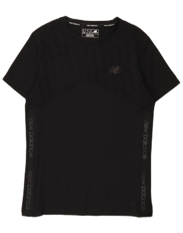 Męski T-shirt z grafiką New Balance, średni czarny poliester