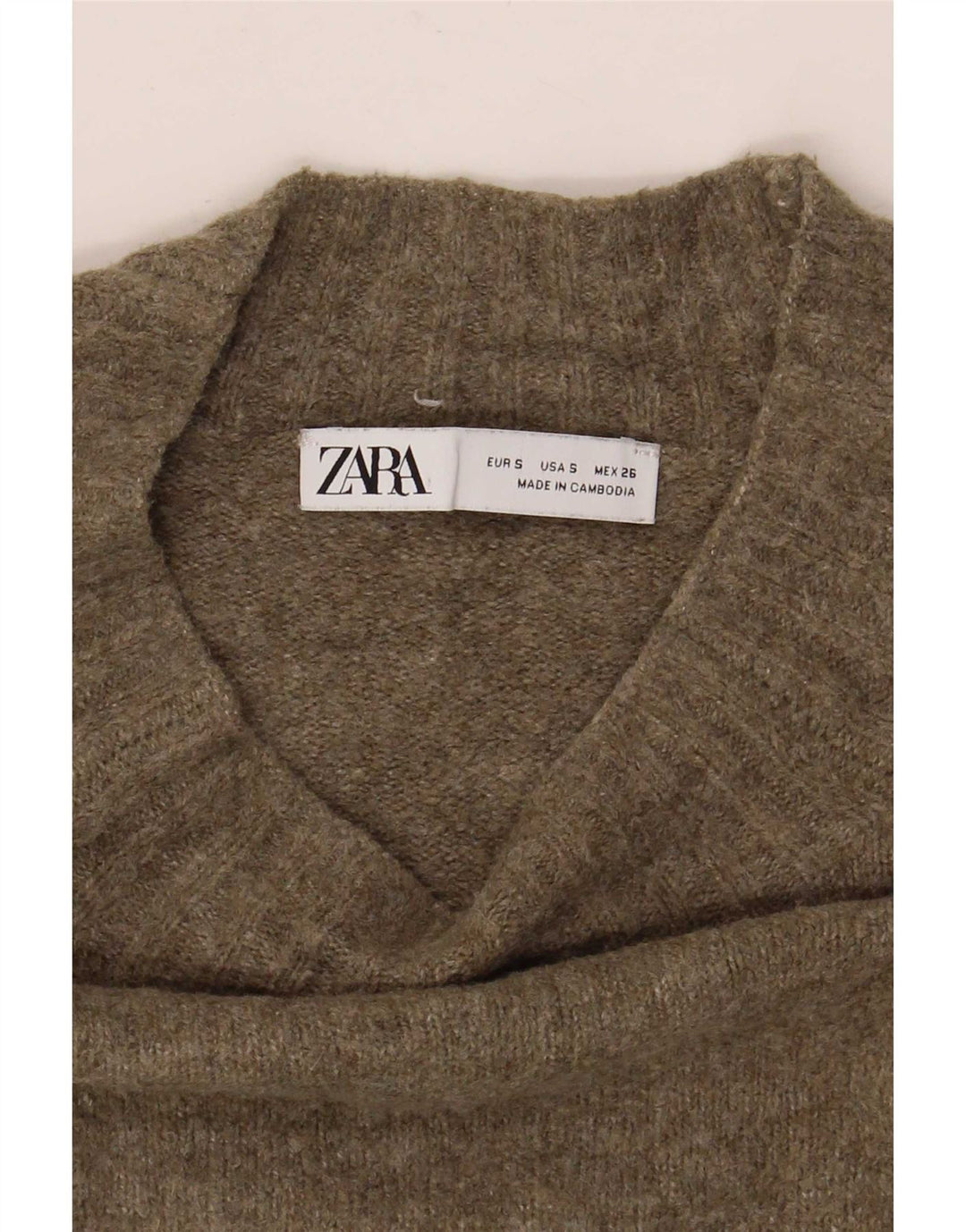 Damski sweter oversize z golfem Zara UK 10 Small Green