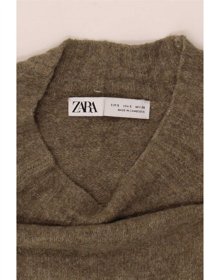 Damski sweter oversize z golfem Zara UK 10 Small Green