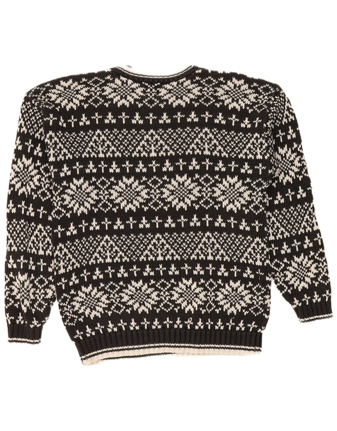 Męski sweter Gap z okrągłym dekoltem, mały, czarny, z bawełny Fair Isle