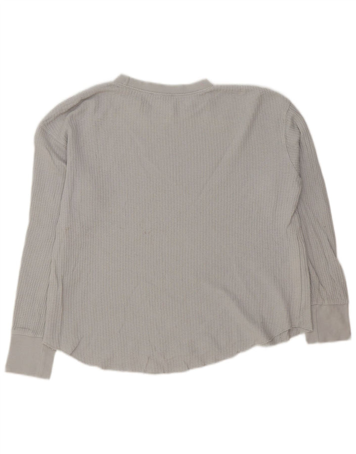 Damski top oversize z długim rękawem Zara UK 10, mały, szary, bawełniany