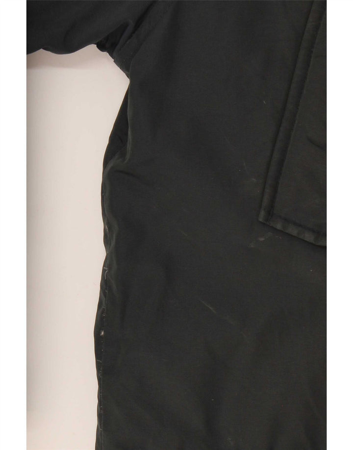 Chłopięca wyściełana kurtka parka z kapturem Woolrich 11-12 lat, czarna