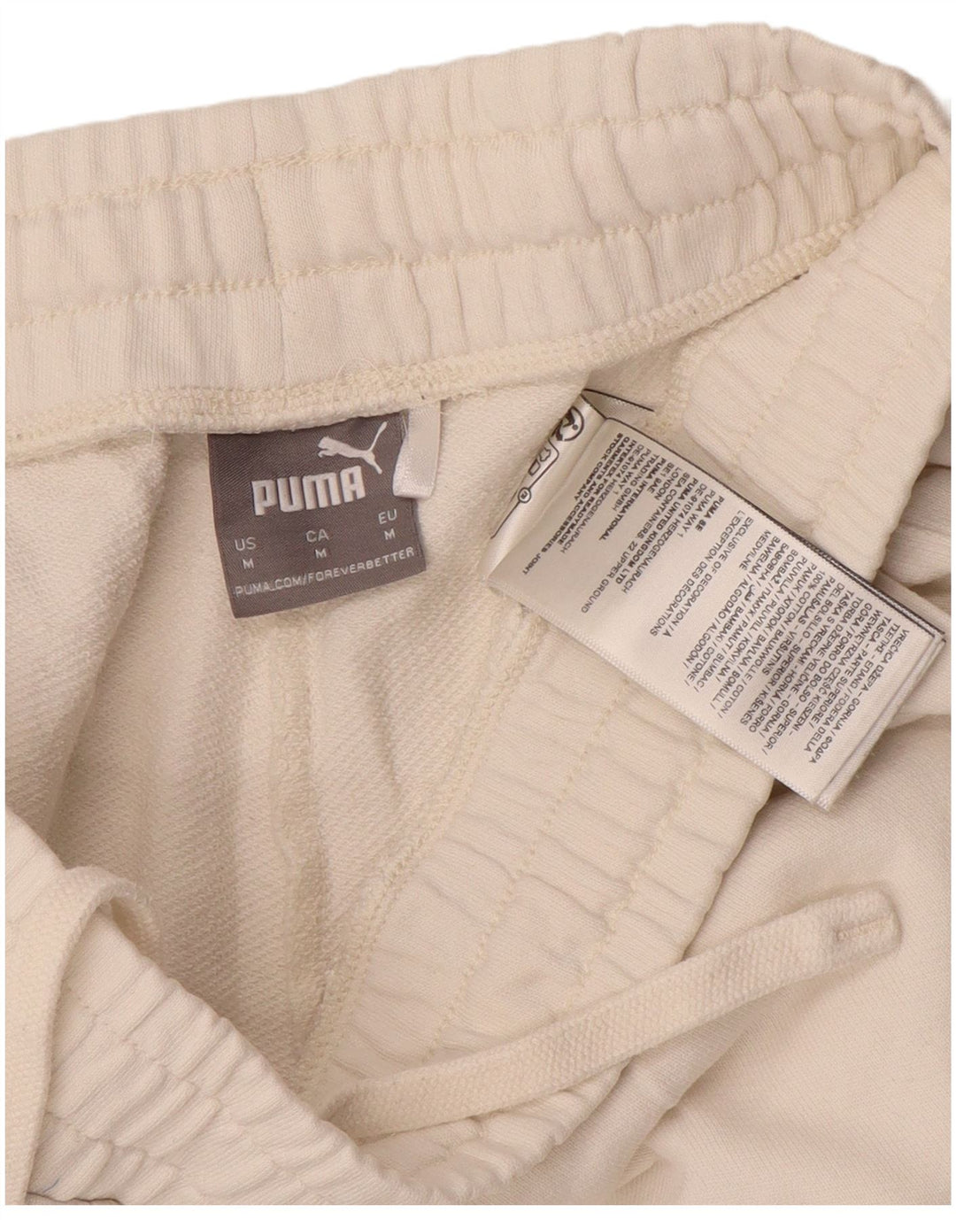 Damskie spodnie dresowe Puma Joggers UK 14 Średnia biała bawełna