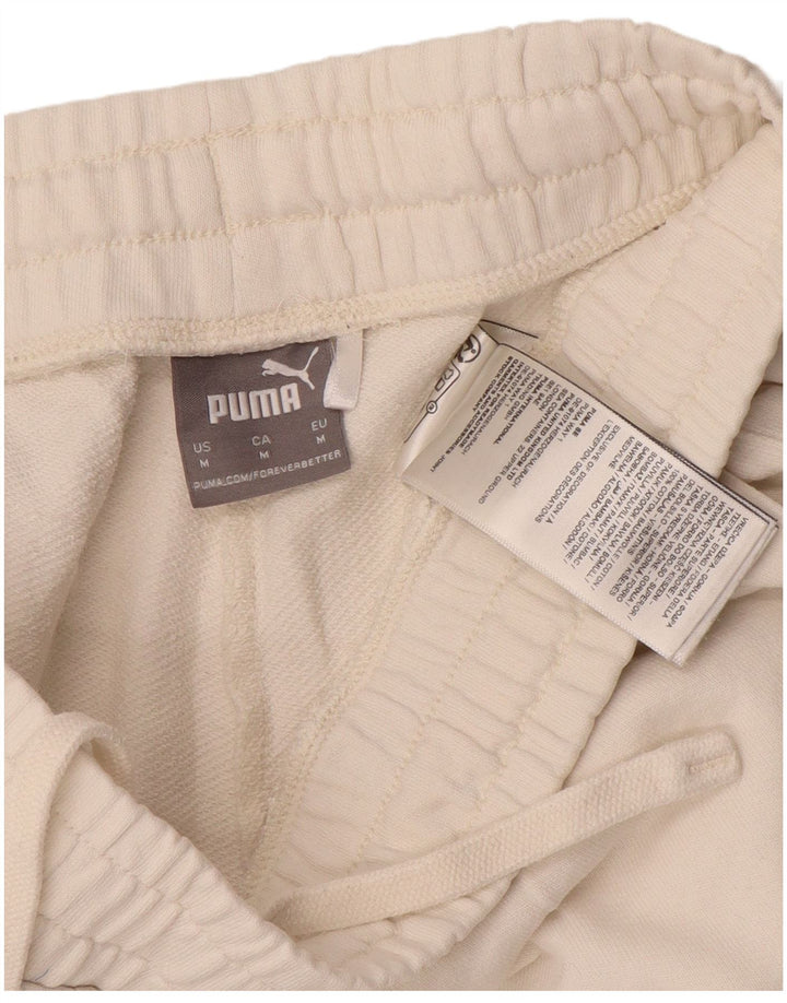 Damskie spodnie dresowe Puma Joggers UK 14 Średnia biała bawełna