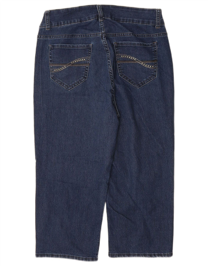 LEE Damskie dżinsy Riders o luźnym kroju Capri US 8 Medium W28 L18 Niebieska bawełna