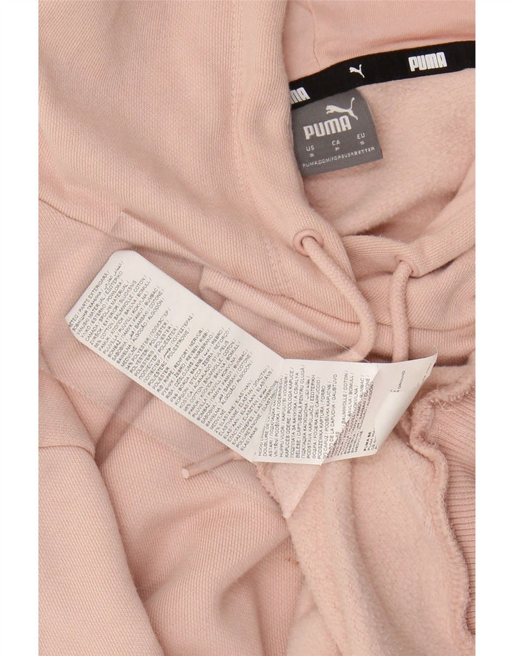 Damski sweter oversize z kapturem PUMA UK 10, mały, różowy, bawełniany