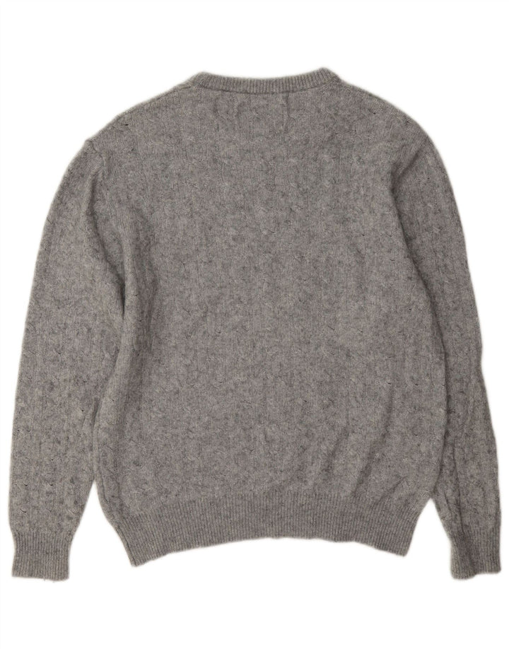 Sweter damski Jack Wills z okrągłym dekoltem, UK 14, duży, szary, wełniany