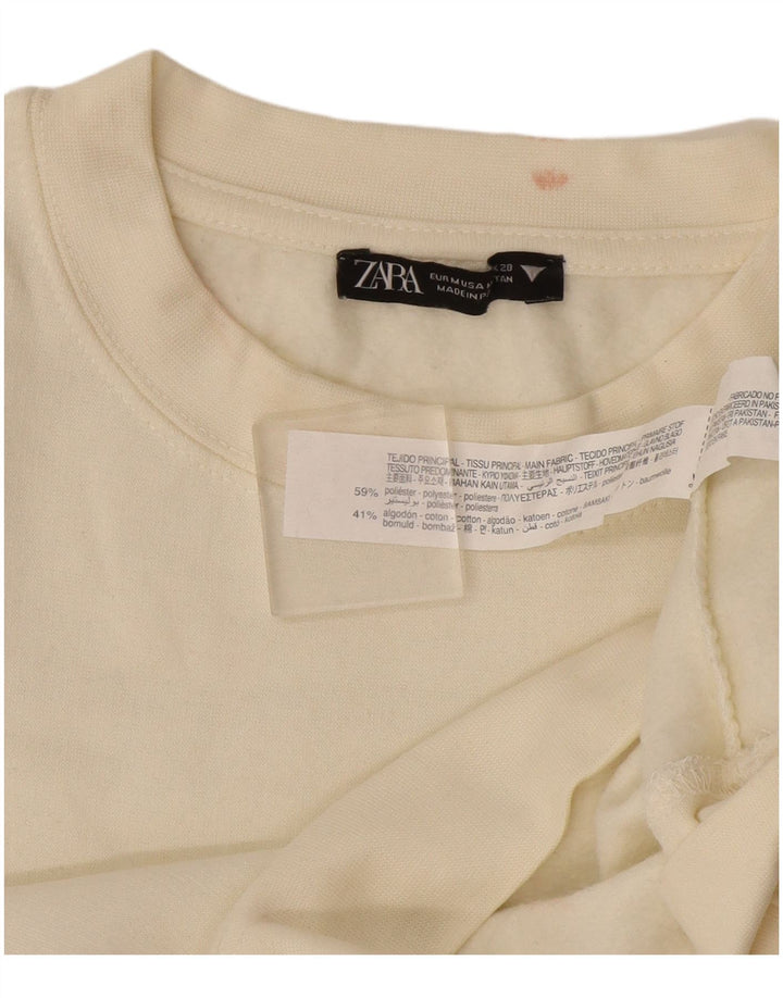 Damski sweter Zara UK 14, średni, złamany biały poliester