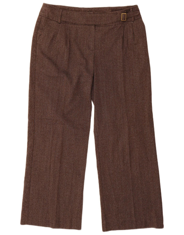 Damskie spodnie chino M&Co z szerokimi nogawkami, UK 14, duże W34 L29, brązowe