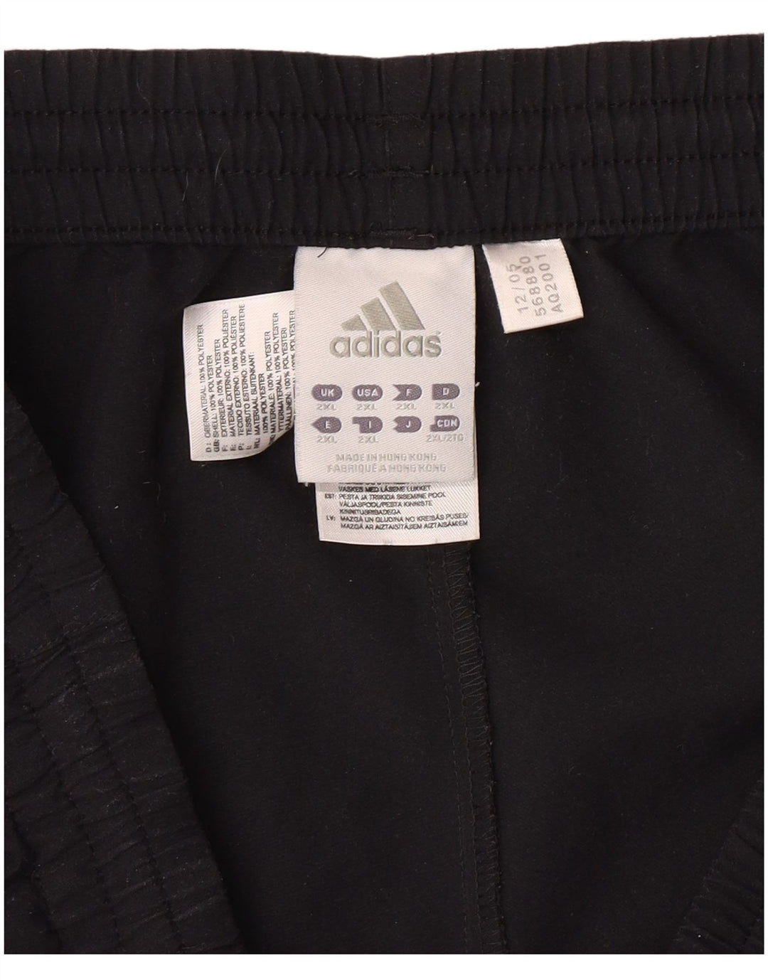 Męskie spodnie dresowe ADIDAS 2XL, czarny poliester