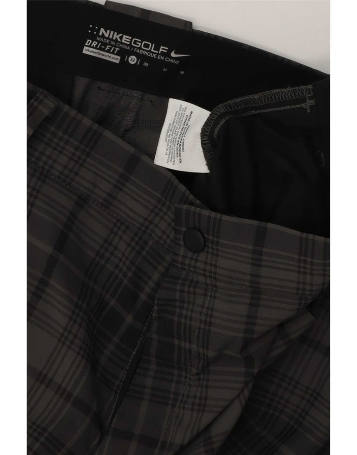 Męskie spodenki chino Nike Dri Fit W32, poliester w szarą kratkę