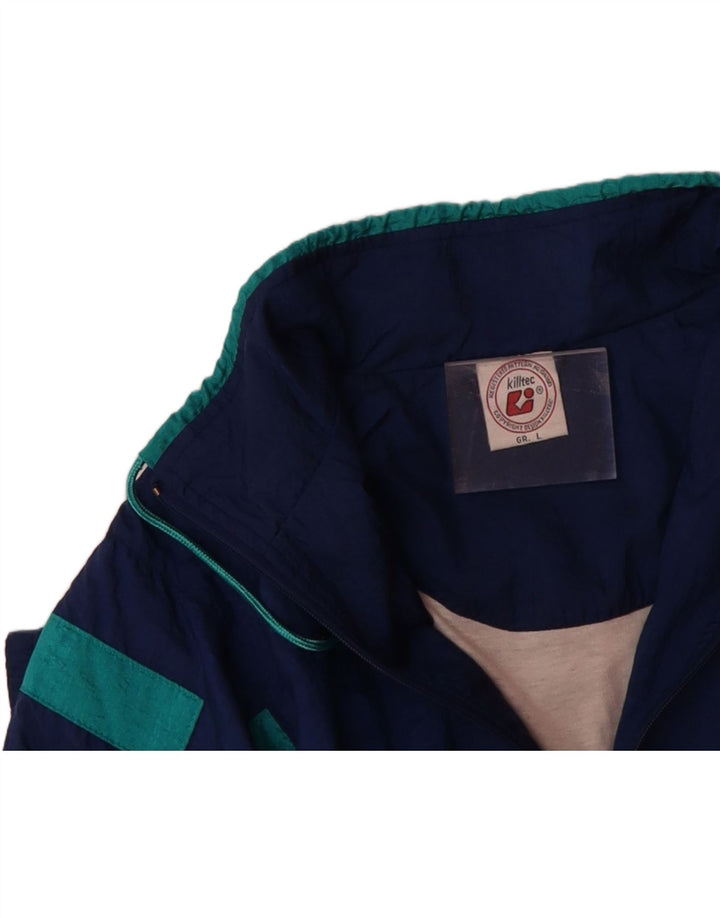 KILLTEC Mens Tracksuit Top Jacket Large Blue Colourblock Polyester Vintage Killtec and Second-Hand Killtec from Messina Hembry 