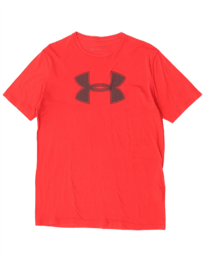 Męska koszulka z grafiką Under Armour, bawełniana, średnia czerwona